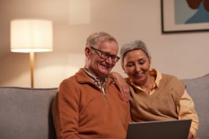revocable living trust, image of couple looking at a computer