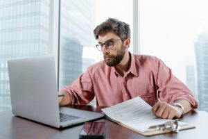 advanced estate planning. image of man working on a laptop