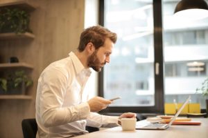 Louisiana succession, image of man working in an office